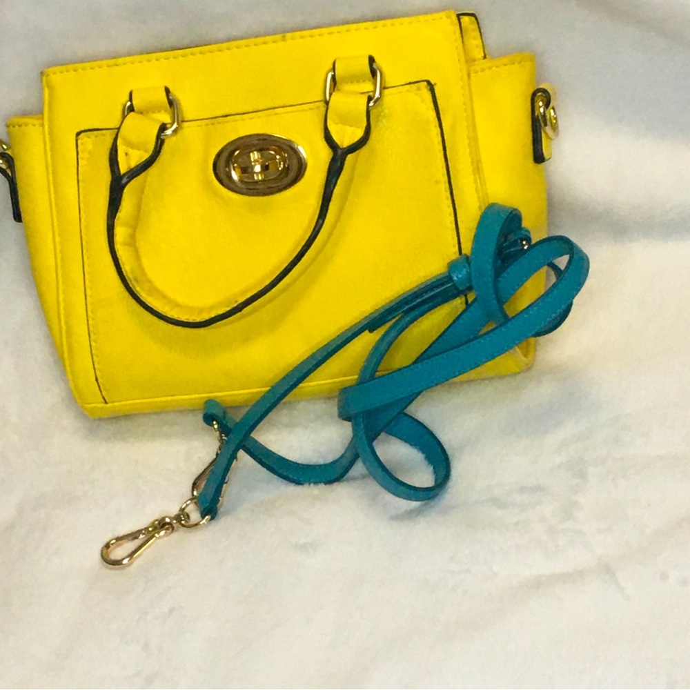 Yellow handbag with yellow handbag too
